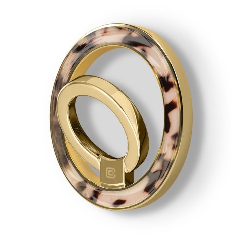 Crong Deluxe RING Holder - Magnetyczny uchwyt do telefonu MagSafe (Blonde Tortoise)