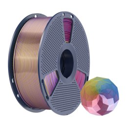 Filament SUNLU PLA+ Silk Forth-Color 1.75mm 1kg (niebiesko-fioletowo-czerwono-złoty)
