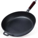Patelnia Żeliwna do Smażenia Duszenia Gaz Indukcja Solidna VILDE 28 cm