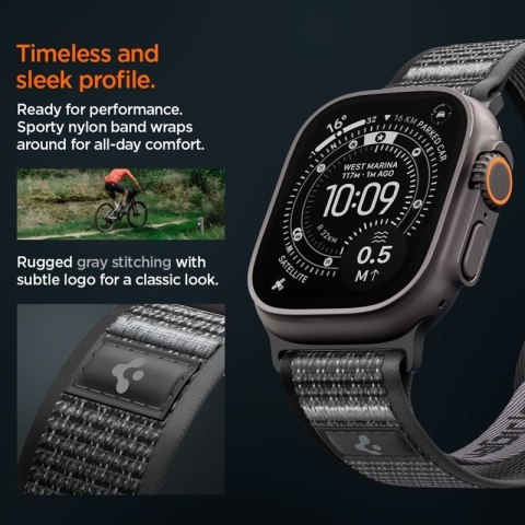 Spigen Athlex Air 2 - Pasek do Apple Watch 44/45/46/49 mm (Active Black / Grey)