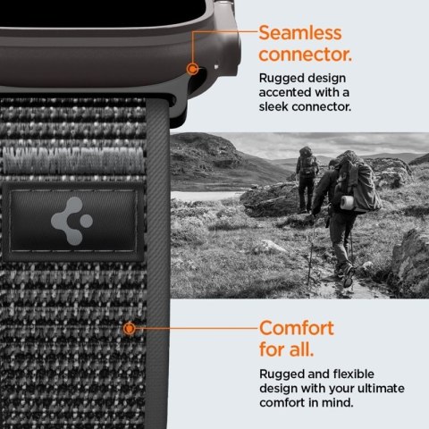 Spigen Athlex Air 2 - Pasek do Apple Watch 44/45/46/49 mm (Active Black / Grey)