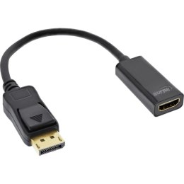 InLine 17198C adapter kablowy 0,15 m DisplayPort HDMI Typu A (Standard) Czarny