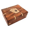 Talia Kart w Drewnianym Pudełku z Mosiężnymi Zdobieniami - CS-005