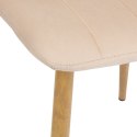 Krzesło FRESNO WOOD VELVET tapicerowane beżowy aksamit