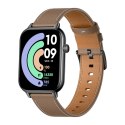 Smartwatch COLMI C28 Czarny + brązowy skórzany pasek
