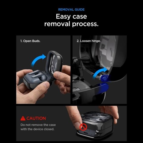 Spigen Ultra Hybrid - Etui do Samsung Galaxy Buds 4 / 4 Pro (Zero One Black)