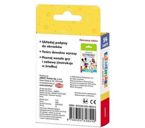 Ameet: DISNEY Uczy MIX - Elementarz. Układam wyrazy. Karty