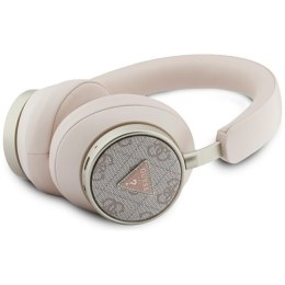 Guess 4G Triangle Logo - Bezprzewodowe słuchawki nauszne Bluetooth V5.4 ENC (różowy)