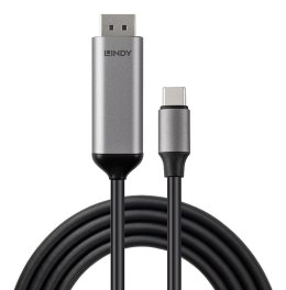 Lindy 43503 adapter kablowy 1 m USB Type-C DisplayPort Szary