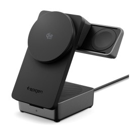 Spigen EF323MQ Essential - Ładowarka indukcyjna MagSafe 3w1 do iPhone, AirPods i Apple Watch 25W Qi 2.2 (Czarny)