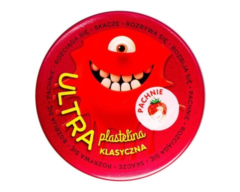 Ultra Plastelina Pachnąca - czerwona klasyczna, truskawkowy zapach, czerwona puszka