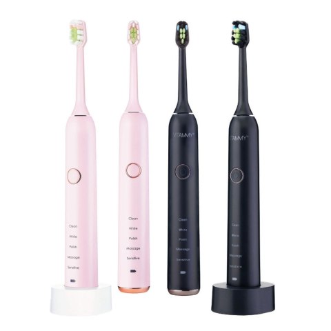 VITAMMY SYMPHONY BLACK i PINK Szczoteczka soniczna do zębów z komfortową obudową, 2szt
