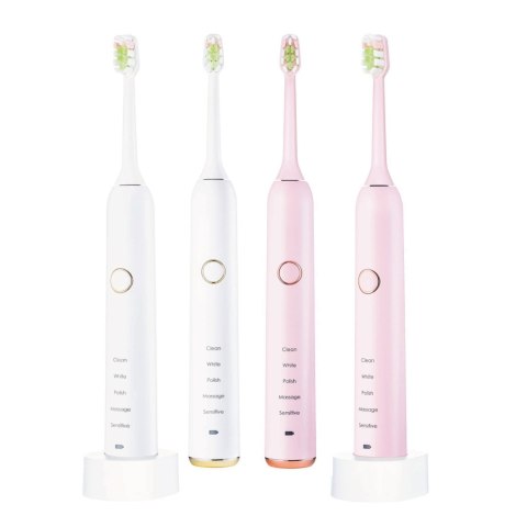 VITAMMY SYMPHONY WHITE i PINK Szczoteczka soniczna do zębów z komfortową obudową, 2szt