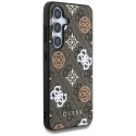 Guess 4G Printed Colored Peony Pattern MagSafe - Etui do Samsung Galaxy S25 (brązowy)