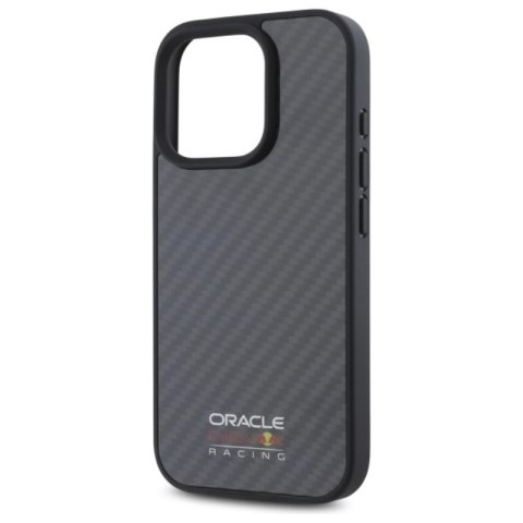 Red Bull Carbon Fiber Shiny Logo MagSafe - Etui iPhone 16 Pro (czarny)