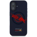 Red Bull HC Silicone Logo Red Lining MagSafe - Etui iPhone 16 (granatowy)