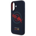 Red Bull HC Silicone Logo Red Lining MagSafe - Etui iPhone 16 (granatowy)