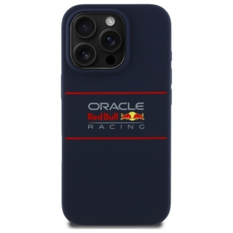 Red Bull Silicone Horizontal Logo MagSafe - Etui iPhone 16 Pro (granatowy)