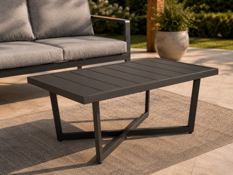 Zestaw mebli ogrodowych Industrial Frame 4w1 aluminium Sofa + 2 Fotele + Stolik