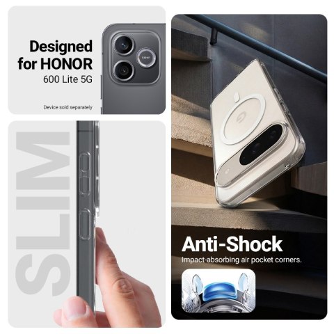 Crong Hybrid Clear Magnetic - Etui MagSafe Honor 600 Lite 5G (przezroczysty)