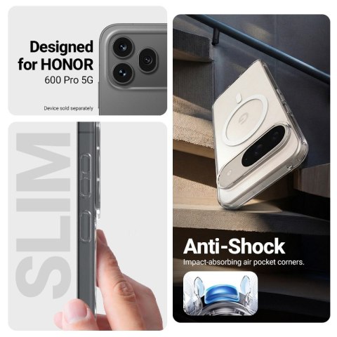 Crong Hybrid Clear Magnetic - Etui MagSafe Honor 600 Pro 5G (przezroczysty)