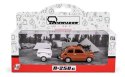 Kolekcja PRL - Zestaw Fiat 126p + przyczepa Niewiadów Krótka BRĄZOWY