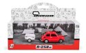 Kolekcja PRL - Zestaw Fiat 126p + przyczepa Niewiadów Krótka CZERWONY