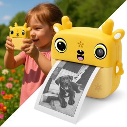SNAPI - Aparat Cyfrowy Natychmiastowy dla dzieci z drukarką, ekran LCD, dwa obiektywy (przód & selfie), akumulator, zainstalowan