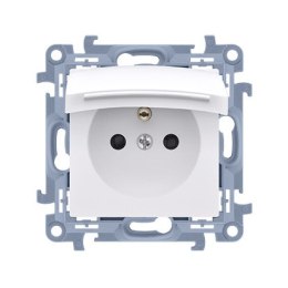 KONTAKT SIMON 10 MODUŁ BIAŁY GNIAZDO 1X Z/U Z KLAPKĄ IP44 ZACISKI ŚRUBOWE 16A 250V