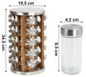 Stojak na przyprawy ROTOR obrotowy naturalny silver