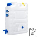 Kanister na wodę pitną z kranikiem i odpowietrznikiem, tworzywo HDPE, 20L