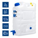 Kanister na wodę pitną z kranikiem i odpowietrznikiem, tworzywo HDPE, 20L