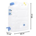 Kanister na wodę pitną z kranikiem i odpowietrznikiem, tworzywo HDPE, 20L
