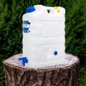 Kanister na wodę pitną z kranikiem i odpowietrznikiem, tworzywo HDPE, 20L