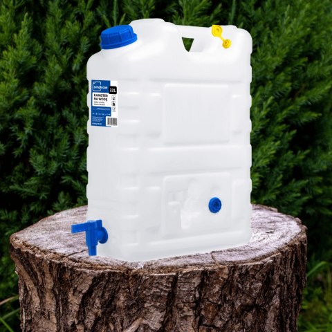 Kanister na wodę pitną z kranikiem i odpowietrznikiem, tworzywo HDPE, 20L