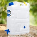 Kanister na wodę pitną z kranikiem i odpowietrznikiem, tworzywo HDPE, 20L