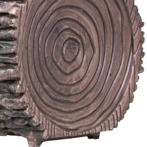 Doniczka skrzynka okienna orzech, plastikowa, owalna, efekt drewna, UV-stabilna, do ogrodu i balkonu, 22x35 cm, 7,5 l