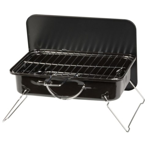 Grill węglowy przenośny, stalowy, do ogrodu i na taras, 37x27x17 cm
