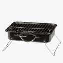 Grill węglowy przenośny, stalowy, do ogrodu i na taras, 37x27x17 cm