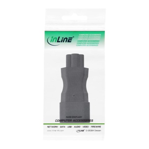 InLine 16723B adapter wtyczek zasilających Czarny
