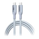 Kabel UGREEN L534 USB-C-USB-C 2m 240W (srebrno-biały)