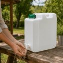 Kanister na wodę pitną z kranikiem i odpowietrznikiem, tworzywo HDPE, 20L