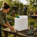 Kanister na wodę pitną z kranikiem i odpowietrznikiem, tworzywo HDPE, 20L