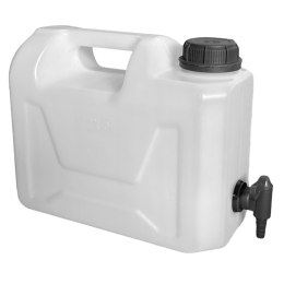Kanister na wodę z dolnym kranikiem, transparentny HDPE, 5L