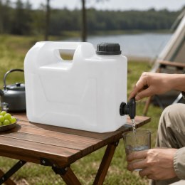 Kanister na wodę z dolnym kranikiem, transparentny HDPE, 5L