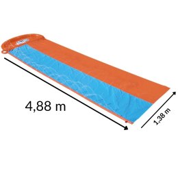 Ślizgawka wodna dziecięca dwuosobowa, natryski, antypoślizgowa, basen, 488 cm, od 3 lat
