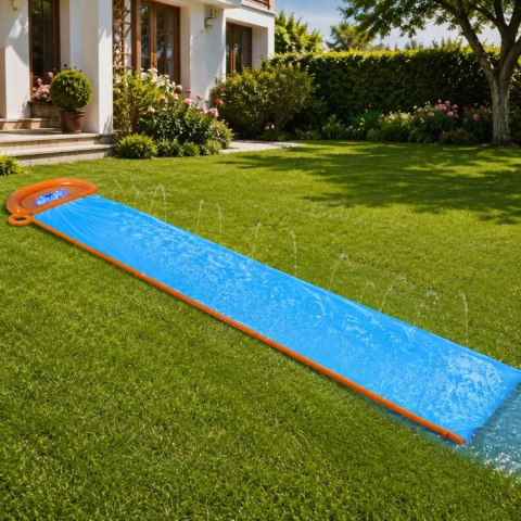 Ślizgawka wodna dziecięca jednoosobowa, natryski SplashBoost, basen końcowy, PVC UltraStick, 488 x 82 cm, 3+