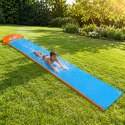Ślizgawka wodna dziecięca jednoosobowa, natryski SplashBoost, basen końcowy, PVC UltraStick, 488 x 82 cm, 3+