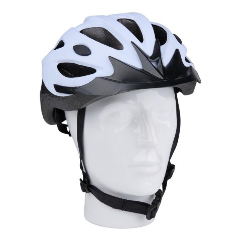 Dunlop - Kask rowerowy MTB regulowany rozmiar L 58-61 cm (Biało-Czarny)