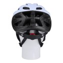 Dunlop - Kask rowerowy MTB regulowany rozmiar L 58-61 cm (Biało-Czarny)